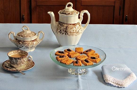 Galletas con chocolate y cabello de ángel