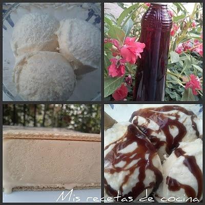 Helado casero de vainilla doble