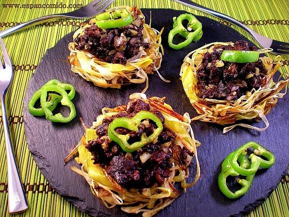 Nidos de morcilla dulce