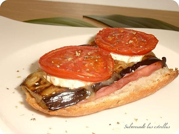 Tosta de berenjena