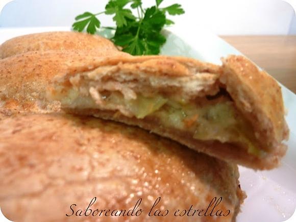 Empanadilla integral de puerro y Gorgonzola