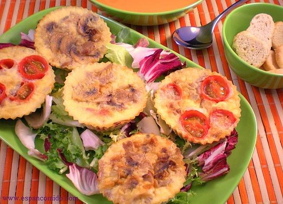 Mini flanes de champiñones mix a la carta