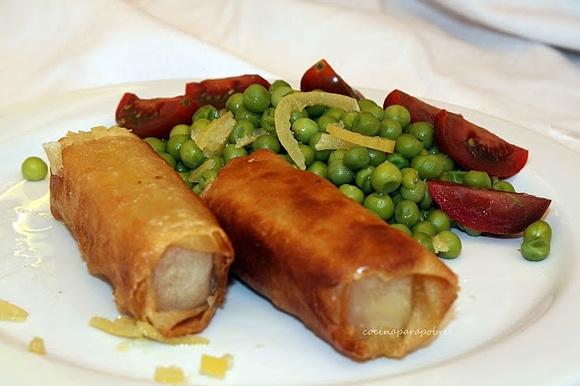 Guisantes aliñados