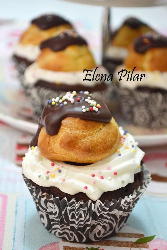 Cupcakes de profiteroles