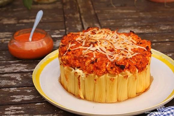 Pastel de macarrones