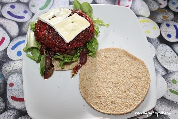 Hamburguesa de Remolacha y arroz