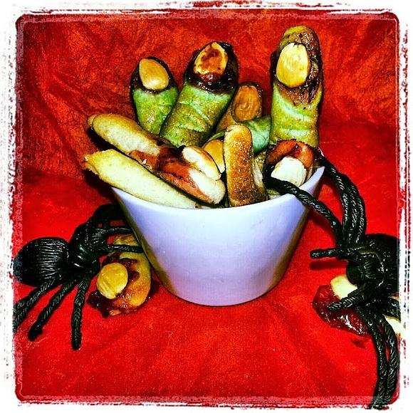 Dedos de bruja para Halloween
