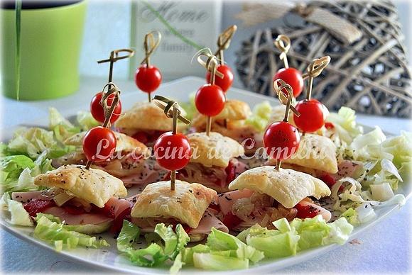 Canapés de pechuga de pavo