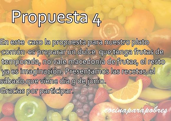 Dulce con fruta de temporada