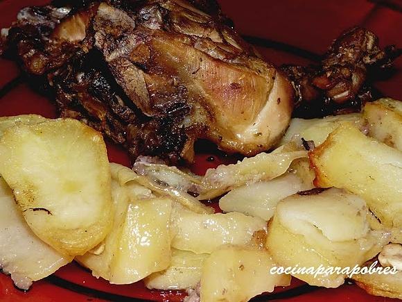 Pollo adobado al Horno