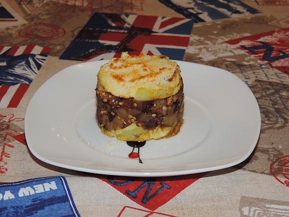 Milhoja de tortilla de patata