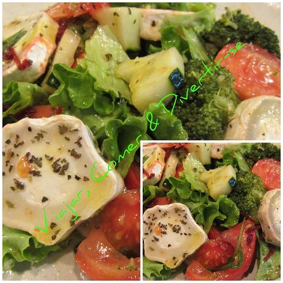 Salada fria com queijo de cabra