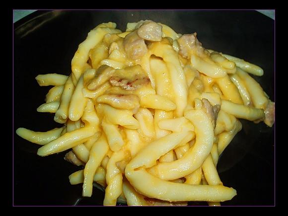 Maccheroni al ferretto en salsa de calabaza