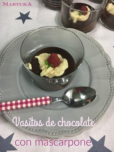 Vasitos de chocolate con mascarpone