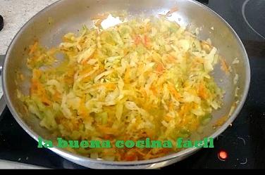 Col con verduras (Video)