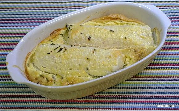 Merluza al horno con mayonesa