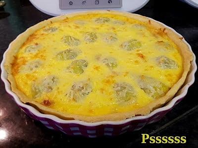Quiche lorraine de jamón y alcachofas en thermomix