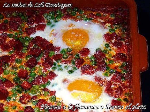 Huevos a la flamenca o huevos al plato