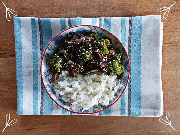 Ternera Teriyaki con Brócoli