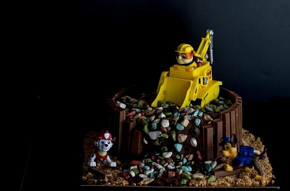 Tarta de la Patrulla Canina para cumpleaños infantil sin fondant