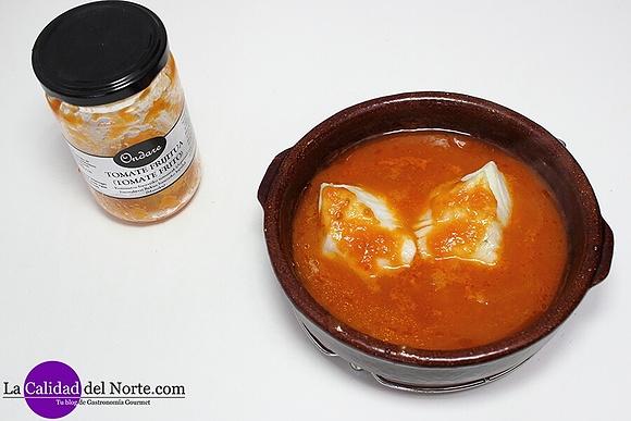 Video receta: Bacalao confitado con tomate