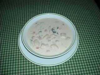 Sopa de pollo y ñoqui