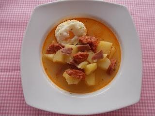 Sopa de Patatas, Chorizo y Jamón