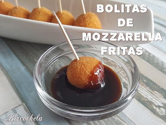 Bolitas de mozzarella fritas