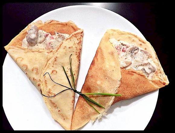 Crêpes a la carbonara