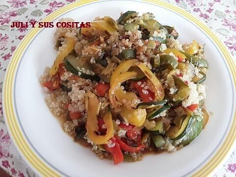 Pimientos con quinoa