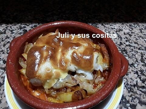 Bacalao con mahonesa al horno