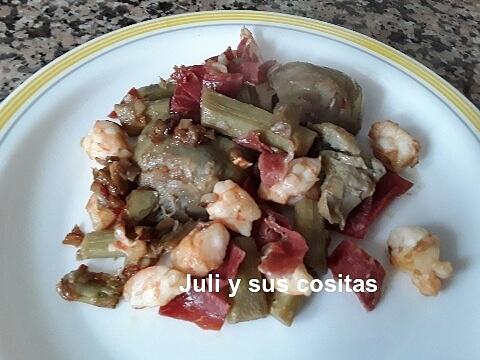 Alcachofas fritas con ajo