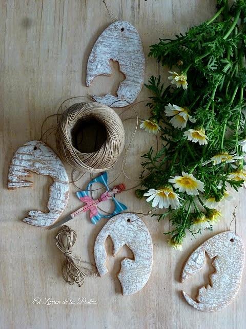Galletas con forma de conejo y huevo para Pascua
