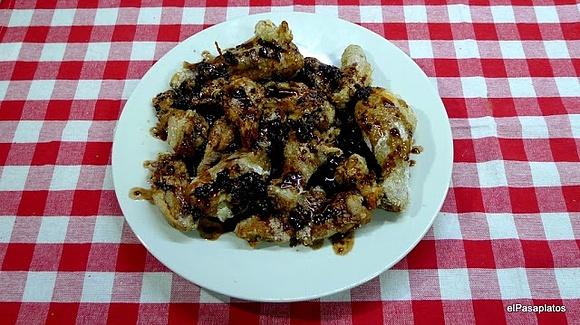 Alitas de pollo al horno con balsámico de frutos del bosque