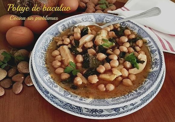 Potaje de garbanzos y bacalao