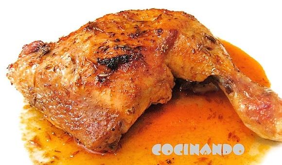 Muslos de pollo a la naranja