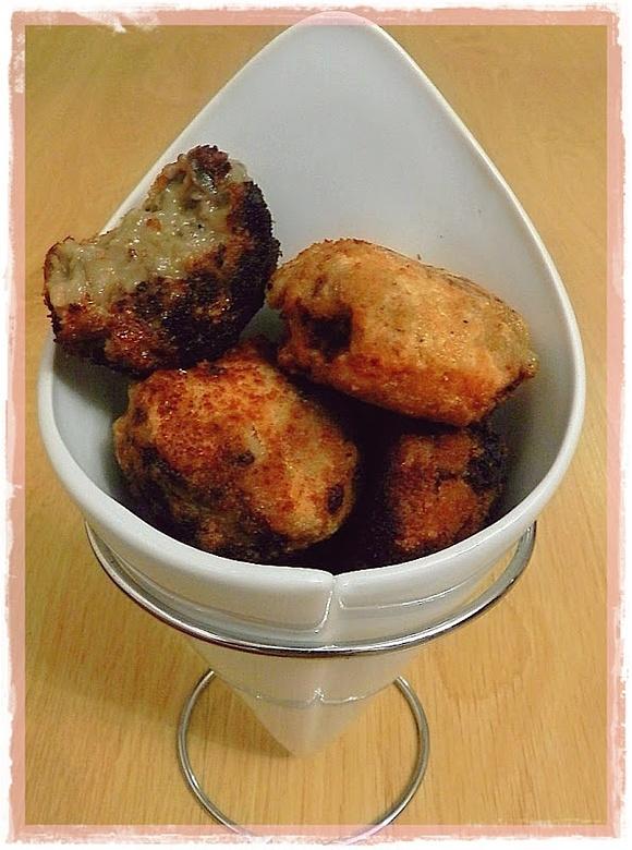 Croquetas de berenjena y gambas