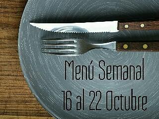 Menú semanal para adelgazar 16 al 22 de octubre