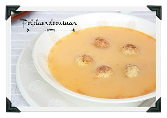 Sopa de peix amb mandonguilles de gambes