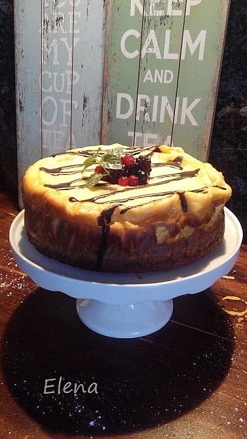 Brownie con cheesecake