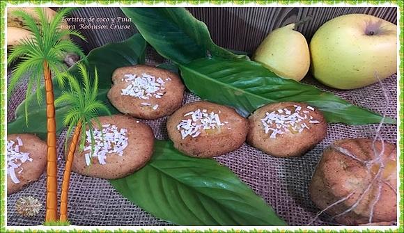 Tortitas de coco y piña para Robinson Crusoe