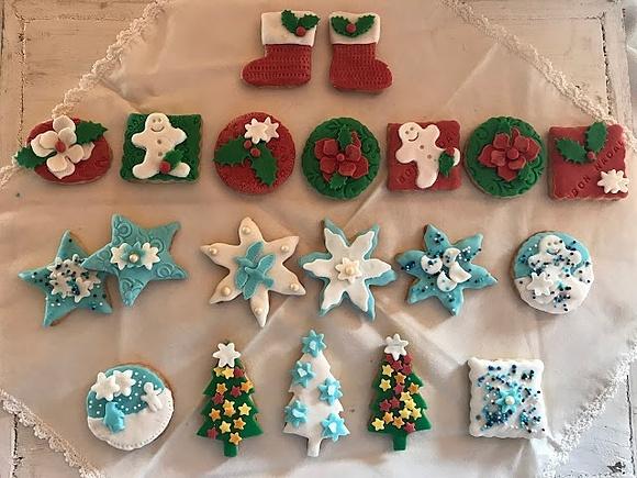 Galletas decoradas de navidad con fondant