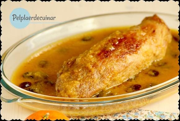 Lom de porc a la salsa de taronja
