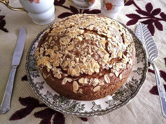 Bizcocho de mermelada de castañas y almendras
