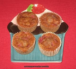 Magdalenas de fresas