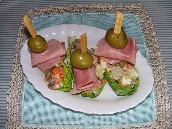 Barquitas con ensaladilla