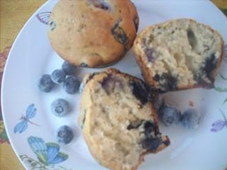 Muffins de limón con arándanos