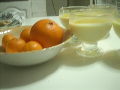 Crema de naranja para postre