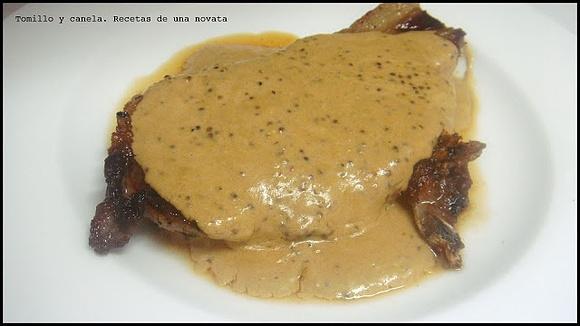 Entrecot con salsa de mostaza