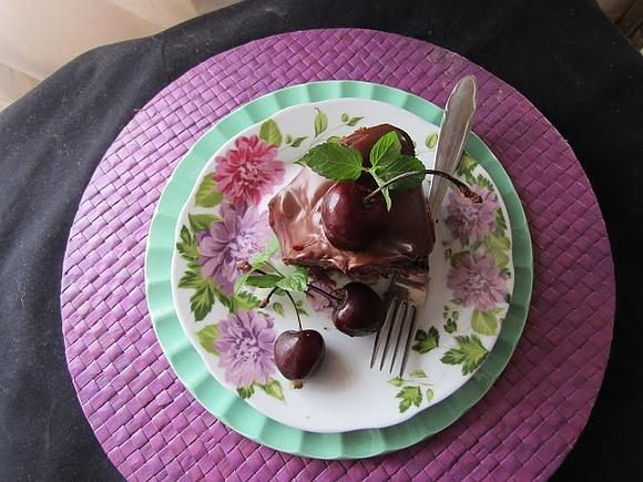 Chocolate cherry bundt cake